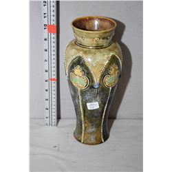 Royal Doulton Art Nouveau glazed stoneware vase numbered 8425C and initialled by artist E.B, 11  in 