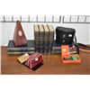 Image 1 : Selection of collectibles including eight hardcover "Waverly Pictorial Dictionary" set plus metronom