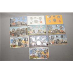 Ten Canadian decimal coin sets including 1970, 1972, 1973, 1974, 1975, 1976, 1977, 1978, 1979 and 19