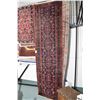 Image 1 : Wool runner with multiple medallions and borders in shades of blues, reds, and taupe, 36" X 118"