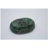 Image 1 : Oval rough cut 228ct natural emerald gemstone