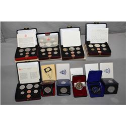 Five Canadian uncirculated coin sets including 1973, 1975, 1976, 1977 and 1979 plus Canadian dollar 