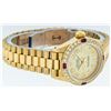 Image 4 : Rolex 18KT Gold President Diamond and Ruby Ladies Watch
