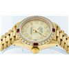 Image 6 : Rolex 18KT Gold President Diamond and Ruby Ladies Watch