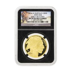 2014-W $50 American Buffalo Gold Coin NGC PS70 Ultra Cameo