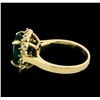 Image 3 : 4.40 ctw Emerald and Diamond Ring - 14KT Yellow Gold