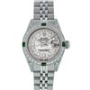 Image 9 : Rolex Ladies SS MOP Diamond Lugs And Emerald Datejust Wriswatch