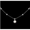 Image 1 : 0.32 ctw Diamond Necklace - 14KT White Gold