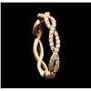 Image 4 : 0.59 ctw Diamond Braided Eternity Band - 14KT Rose Gold