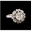 Image 1 : 14KT White Gold 0.84 ctw Diamond Ring