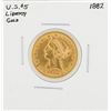 Image 1 : 1882 $5 Liberty Head Half Eagle Gold Coin