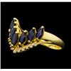 Image 1 : 1.00 ctw Sapphire And Diamond Ring - 14KT Yellow Gold