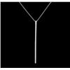 Image 1 : 0.50 ctw Diamond Pendant With Chain - 14KT White Gold