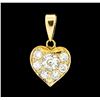 Image 1 : 0.94 ctw Diamond Pendant - 18KT Yellow Gold