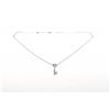 Image 1 : Designer 14 KT White Gold 0.35 CT Diamond Key Pendant Necklace