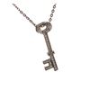 Image 3 : Designer 14 KT White Gold 0.35 CT Diamond Key Pendant Necklace