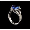 Image 4 : 14KT White Gold 3.27 ctw Tanzanite and Diamond Ring