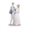 Image 2 : Beautiful Lladro "Bride and Groom" Retired #1404 - 12.5" Tall