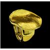 Image 4 : Round Medallion Ring - Gold Plated