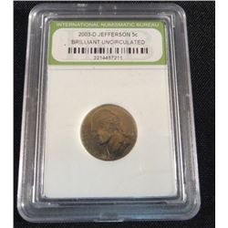 INB 2003 USA Jefferson 5 Cent Brilliant UNC Coin