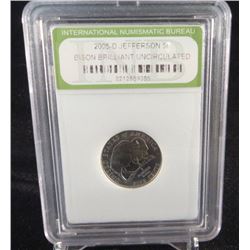 INB 2005 USA Jefferson 5 Cent Brilliant UNC Coin