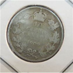 1909 Canadian King george Silver Dime