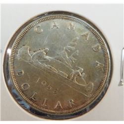 1953 Canadian Silver $1 Coin