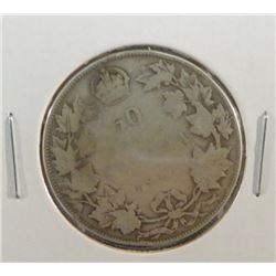 1917 Canadian Silver 50 Cent Coin