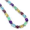 Image 2 : Natural EMERALD TOPAZ RHODOLITE AMETHYST Bracelet