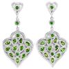 Image 1 : NATURAL AAA GREEN CHROME DIOPSIDE Earrings