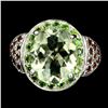 Image 1 : Natural Green Amethyst Chrome Diopside Garnet Ring