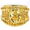 Image 1 : Natural ORANGISH YELLOW CITRINE RING