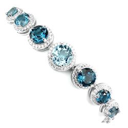 Natural London Blue Topaz Sky Blue Topaz Bracelet
