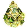 Image 2 : NATURAL CHROME DIOPSIDE PERIDOT TOURMALINE Ring