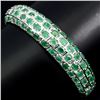 Image 1 : Natural  Rich Green Emerald 122 Carats Bangle
