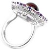 Image 3 : NATURAL AMBER AMETHYST CITRINE & RHODOLITE GARNET RING