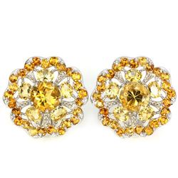 NATURAL ORANGISH YELLOW CITRINE Earrings