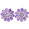 Image 1 : NATURAL AAA OVAL PURPLE AMETHYST Earrings
