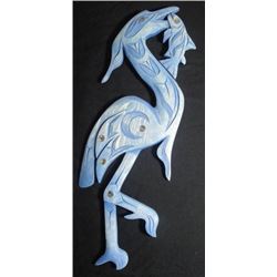 West Coast Native Blue Heron with Fish