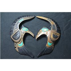 West Coast Native Hand Carved Love Birds Pair