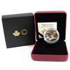 Image 1 : 2018 Canada $20 3-Dimensional Approaching Canada Goose Fine Silver Coin (Capsule has small, light sc