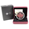 Image 1 : 2017 $50 Canadian Icons 5oz. Pure Silver Coloured Coin (outer cardboard sleeve is lightly dented & c
