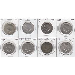 Estate Lot of 8x USA 50-cent Pieces. This lot includes the 1967, 1971D, 1972D, 1973, 1974, 1976, 197
