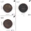 Image 1 : Lot of 3x USA Hard Times Tokens: 1835 'Millions for Defence Not One Cent for Tribute' VG, 1837 'Exec