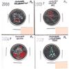 Image 1 : Lot of 4x Canada Coloured 25-cent Proof Like, Dated: 2000 Celebration, 2003P Canada Day, 2004P Santa