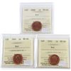 Image 1 : 2000, 2001, 2002 Canada 1-cent ICCS Certified MS-66 Red. 3pcs