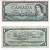 Image 1 : 1954 $1.00 Note with Low Serial Number S/L0000007