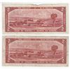Image 2 : Complete Signature Type Set of the 1954 Devil's Face $2.00 Series. Included are Two 1954 Devil's Fac