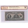 Image 1 : 1935 French $1.00 Note, BCS Certified VG-8. Comments of Glue and Minor Tear.