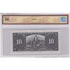 Image 2 : 1937 $10.00 Note with Gordon-Towers Signatures, BCS Certified AU-50.